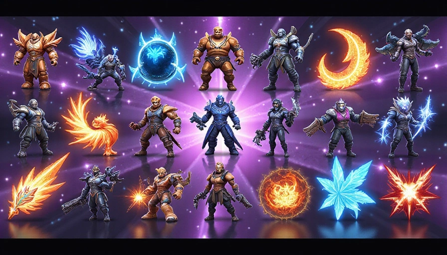 A collage of various digital game skins and items, showcasing diversity and rarity, with a futuristic background.
