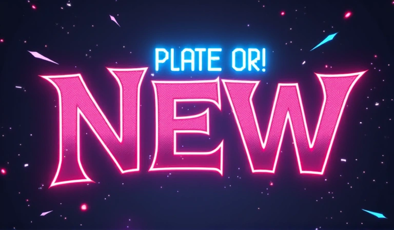 A stylized image representing a new game release, with vibrant neon colors and futuristic elements.