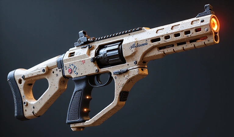 Valorant weapon skin with futuristic design
